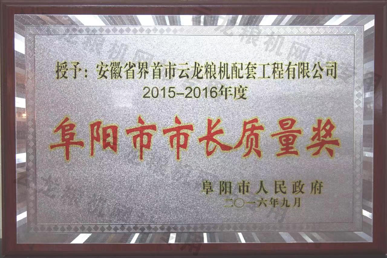 阜阳市市长质量奖