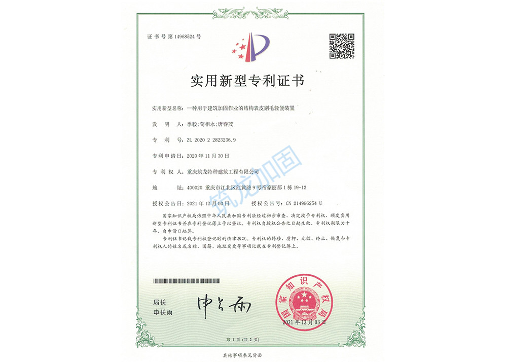 一种用于建筑加固作业的结构表皮剔毛轻便装置