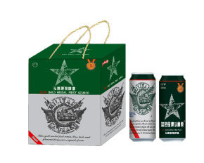 蓝色金牌头道原啤酒12*500礼盒装