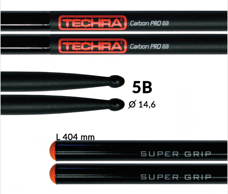 TECHRA 碳纤维鼓棒 Carbon Pro Supergrip系列