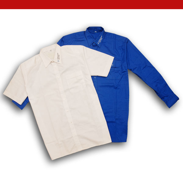 春夏季长袖薄款工作服衬衫