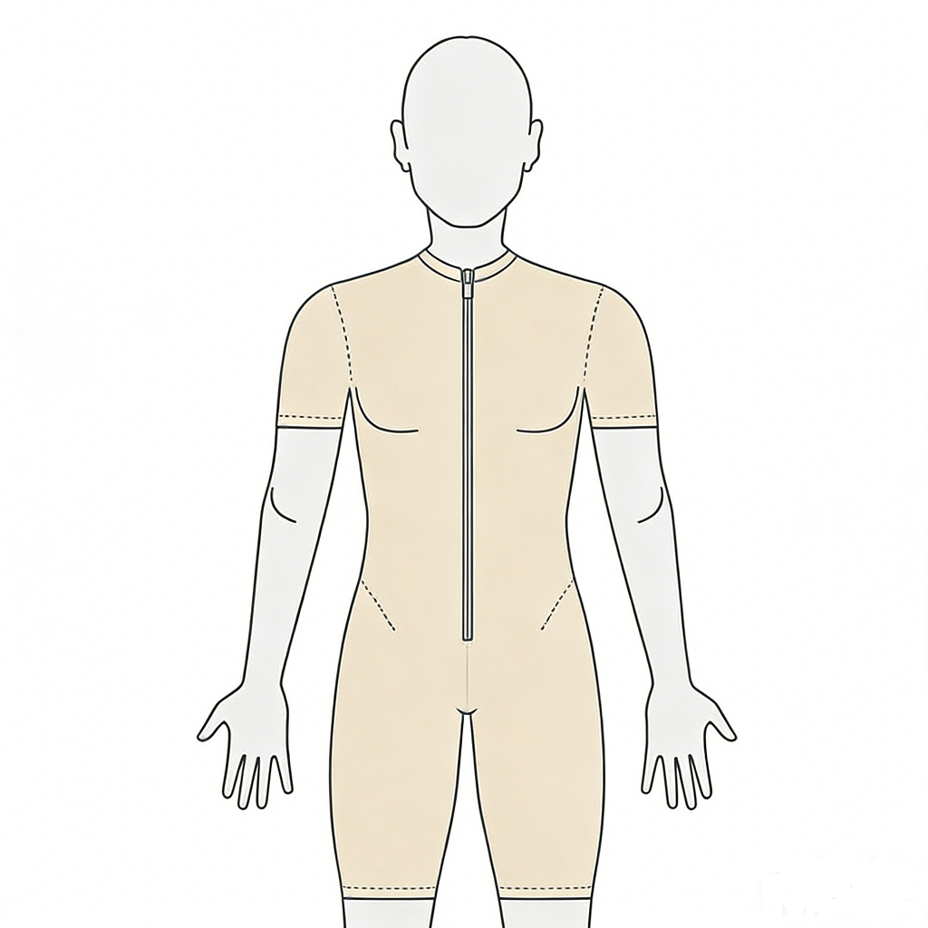惠好安康全身烧伤连裆短袖短裤压力衣定制