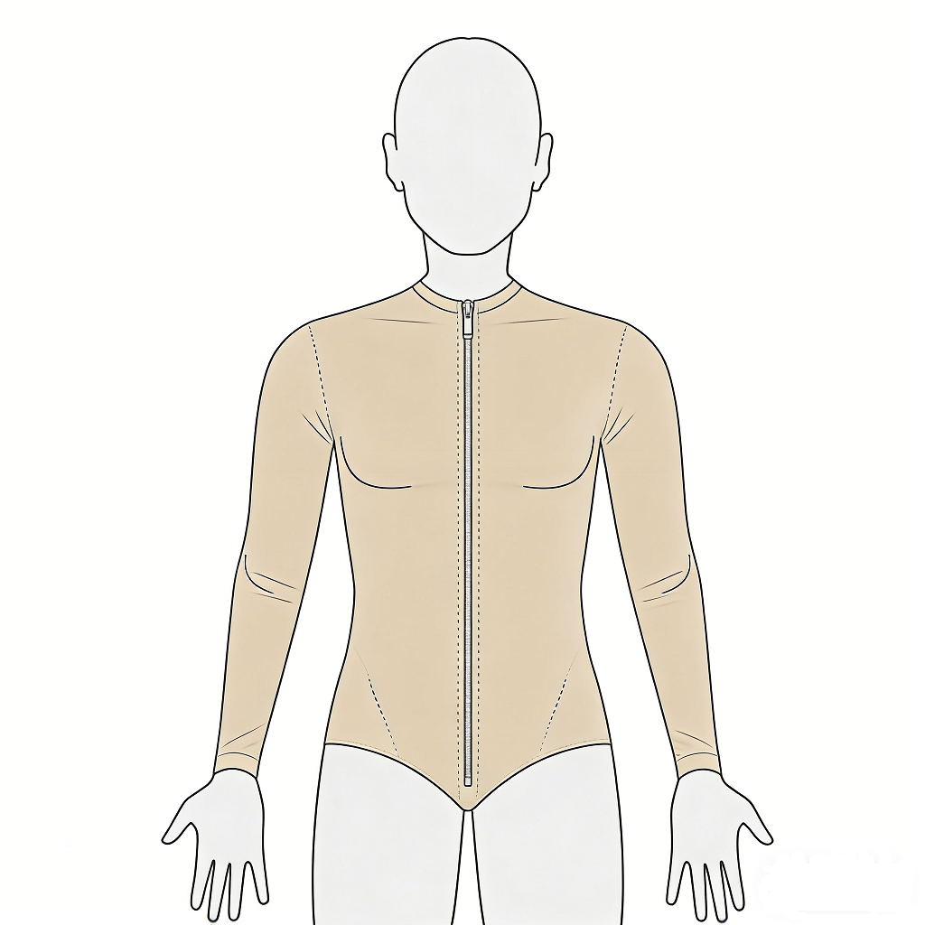 惠好安康躯干上肢烧伤连裆长袖压力上衣定制
