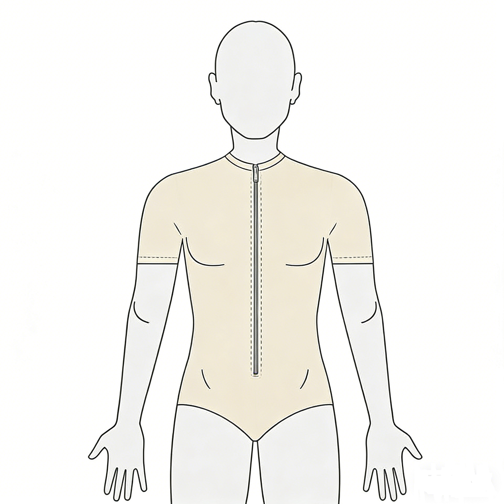 惠好安康躯干上肢烧伤连裆短袖压力上衣定制