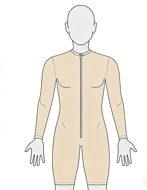 惠好安康全身烧伤连裆长袖短裤压力衣定制
