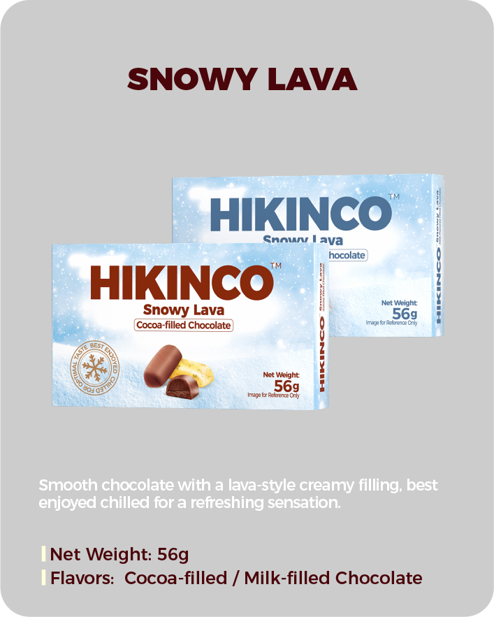 Snowy Lava Cocoa-filled Chocolate