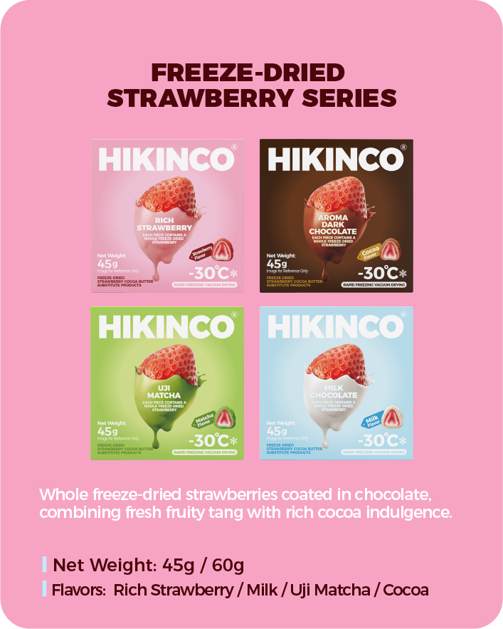 Freeze-dried Strawberry with Strawberry Cocoa Butter Substitute Products