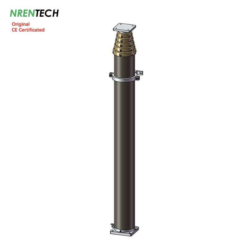 10m Non Lockable Pneumatic Telescopic Mast 200kg payload NR-2.4-10-200N-6S-118-229