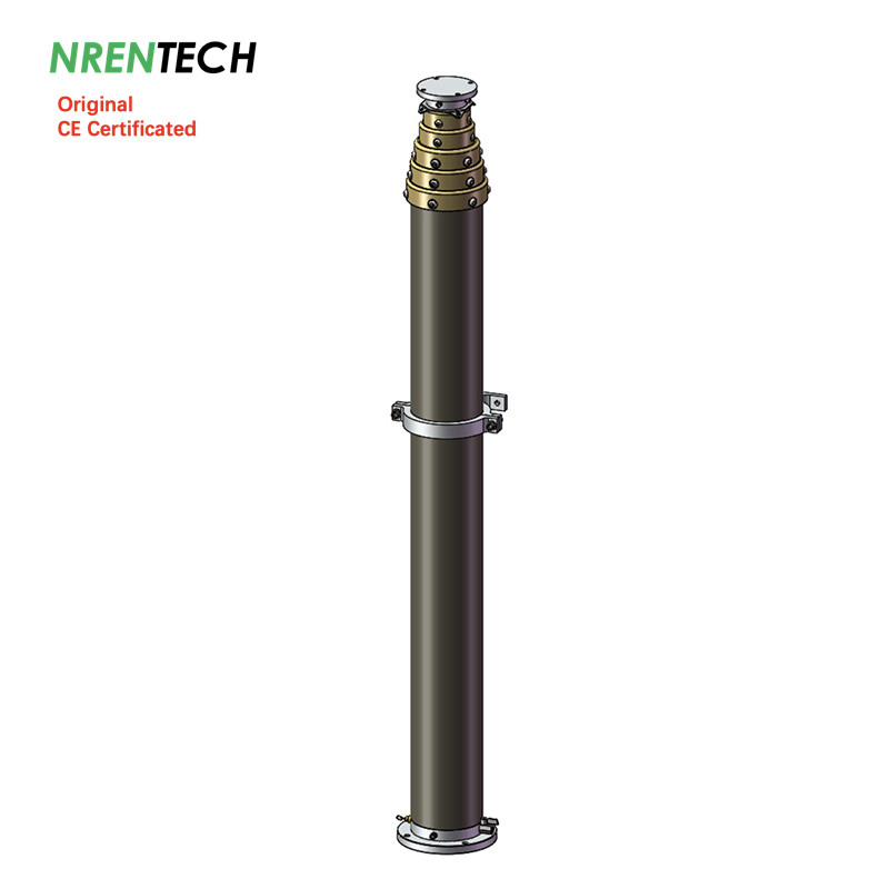 8m Non Lockable Pneumatic Telescopic Mast 100kg payload 2m Retracted Height NR-2.0-8.0-100N-6S-82-180