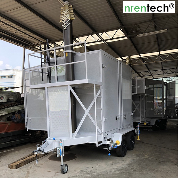 communication trailer mast tower