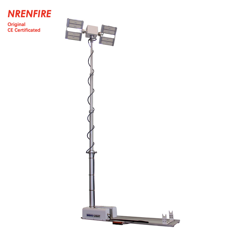 roof mount pneumatic telescopic mast move lighting tower
