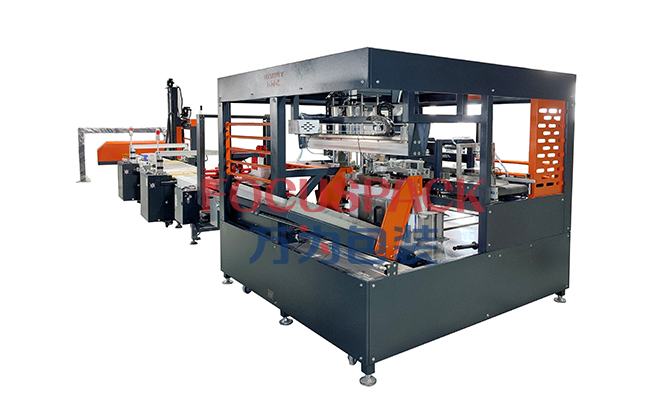 后道盒装箱-贴标-打带-码垛线