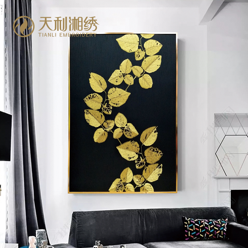 【天利湘绣】金叶