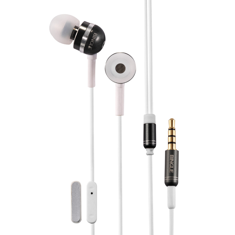 Bingle I805 3.5mm Jack Gray Wired Earphones With Mic