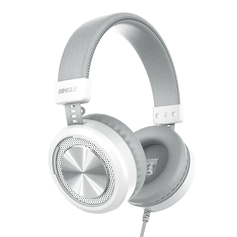 Bingle M60 White On Ear Wire Headphones With Mic