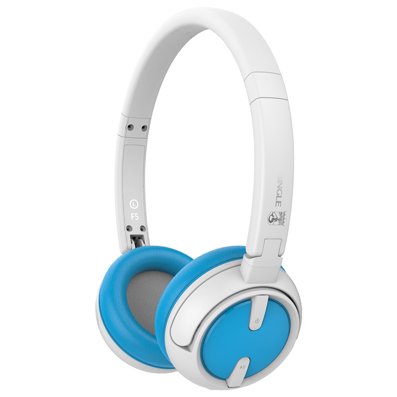 Bingle F5 Whiteblue On Ear Bluetooth Headphones For children