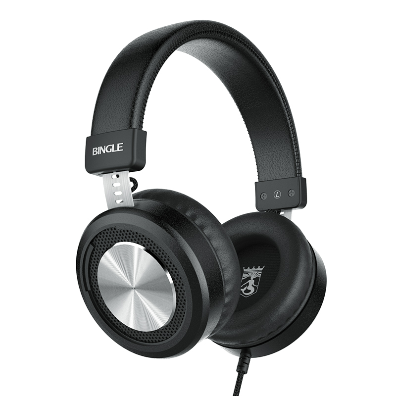 Bingle M60 Black On Ear Wired Headphones With Mic