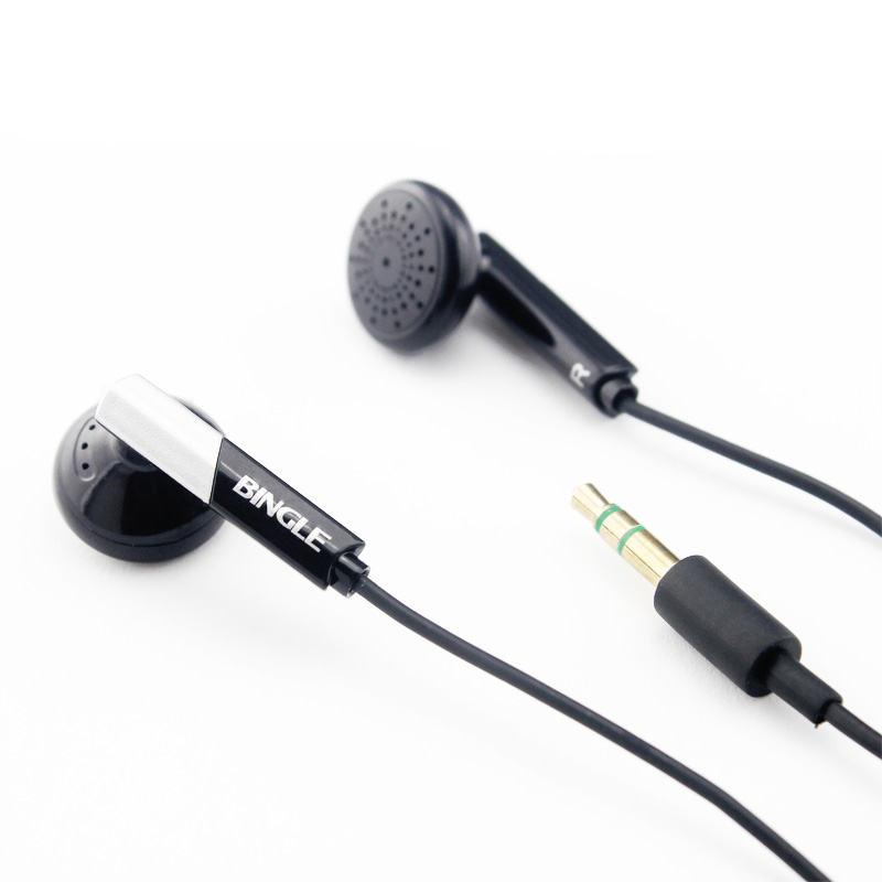 Bingle I806 3.5mm Jack Black Wire Headphone With Mic