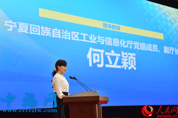 宁夏回族自治区工信厅党组成员、副厅长何立颖。人民网记者 杜燕飞摄