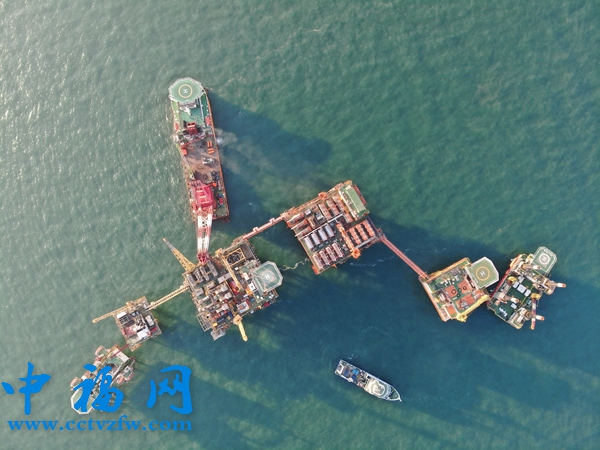 垦利6-1油田海上施工作业现场。受访者供图