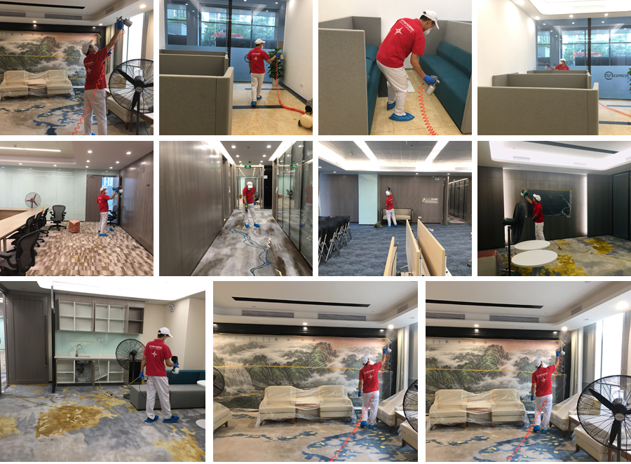 星帮尼顺丰基地室内除甲醛工程