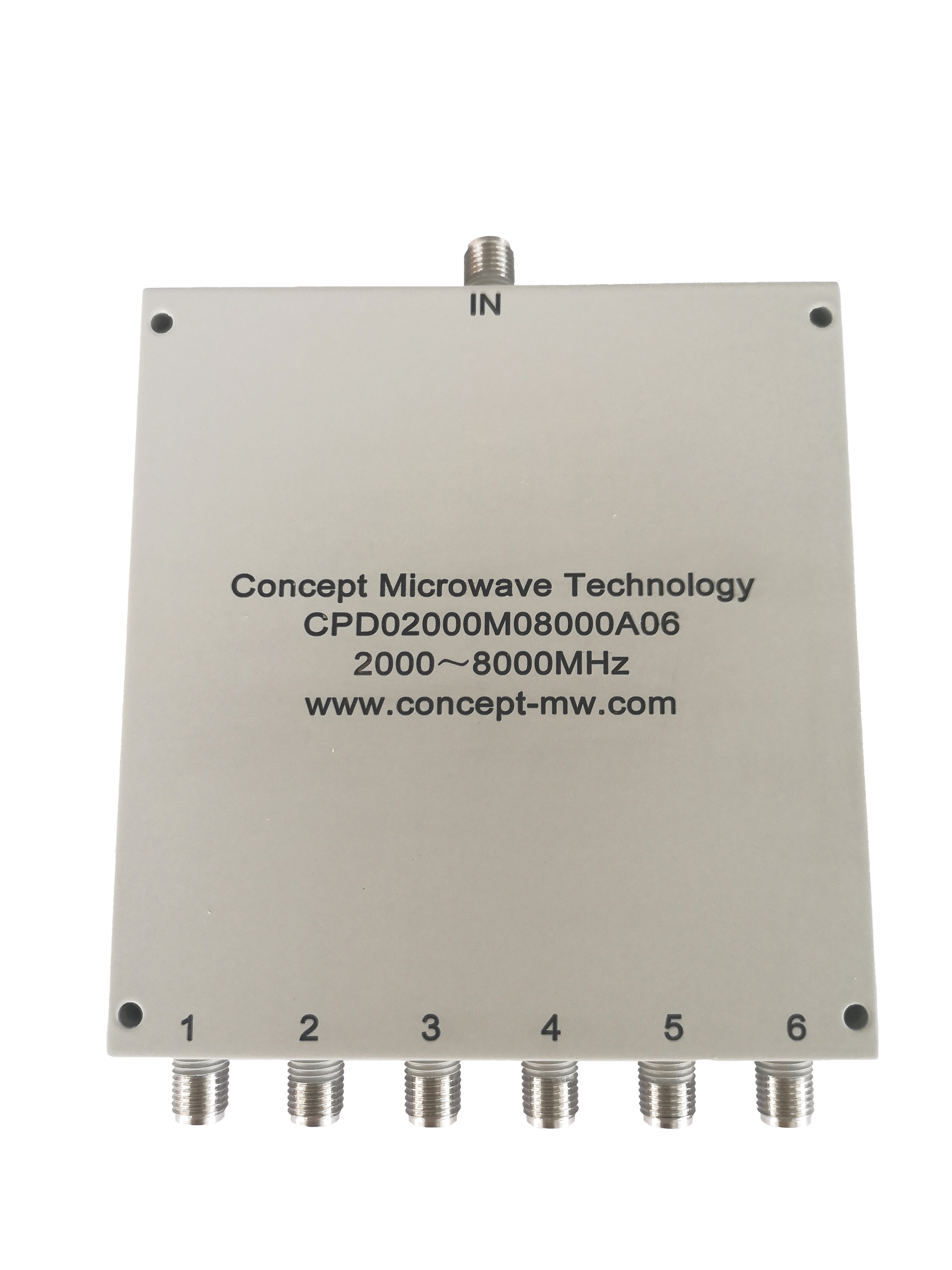6路功分器/合路器 频率范围：2000-8000MHz