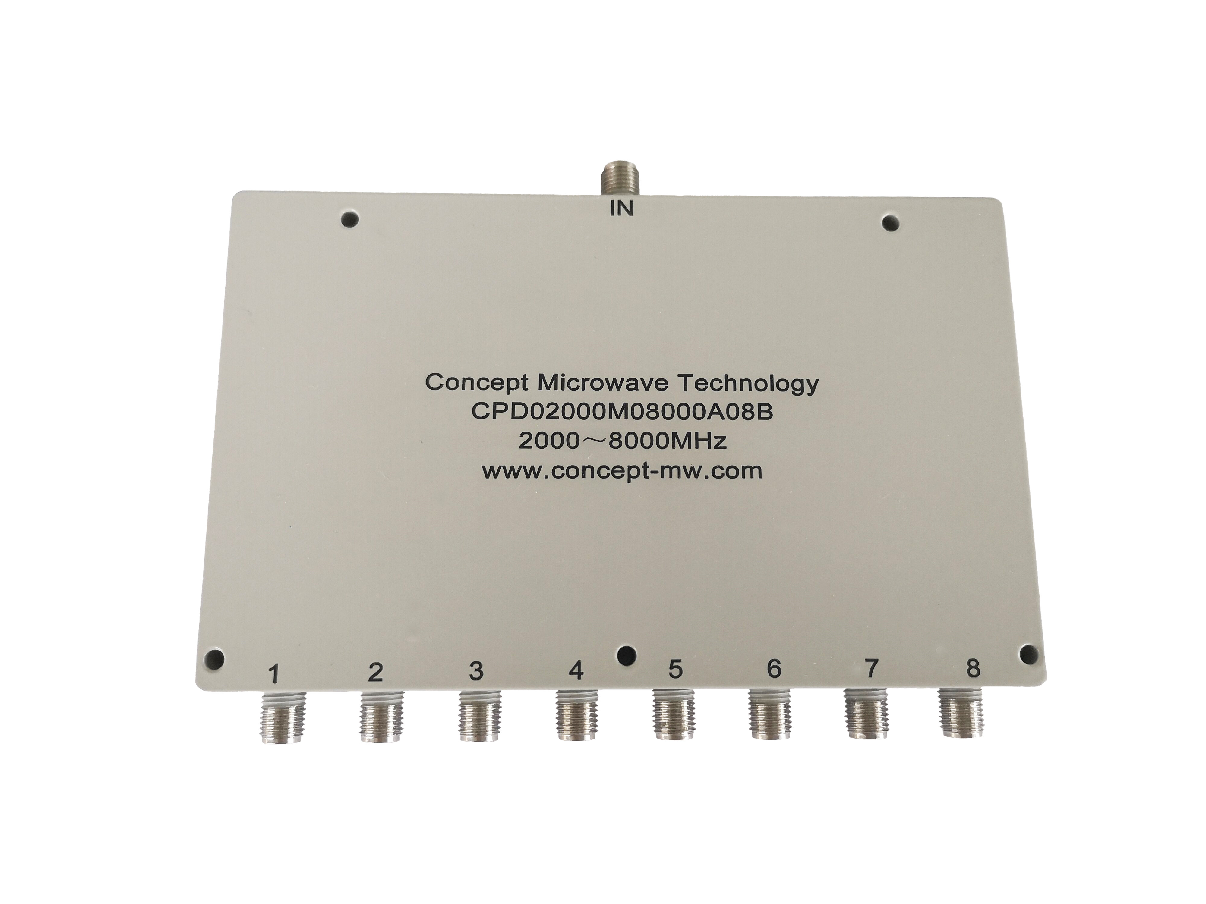 8路功分器/合路器 频率范围：2000-8000MHz