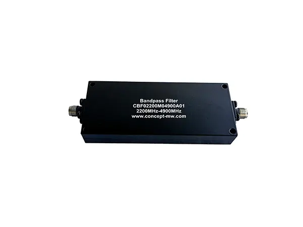 S/C波段 宽频带通滤波器 工作频率范围：2200-4900MHz