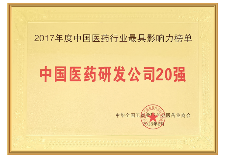 <div style="text-align:center;">
	中国医药研发公司20强
</div>