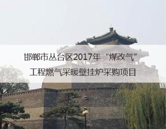 邯郸市2017煤改气工程燃气壁挂炉项目