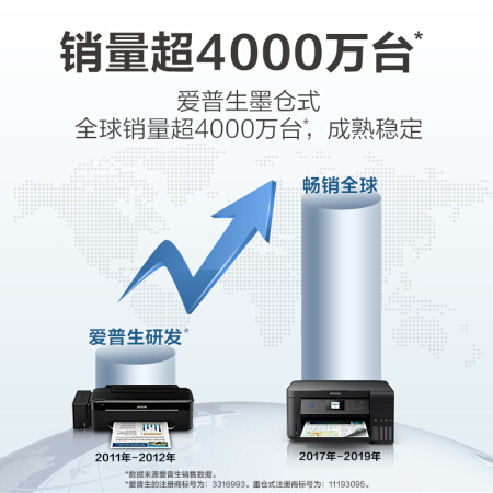 爱普生（EPSON）墨仓式品质款L4168 微信打印_无线连接 打印复印扫描一体机