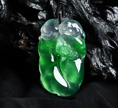 翡翠玉石 阳绿平安扣