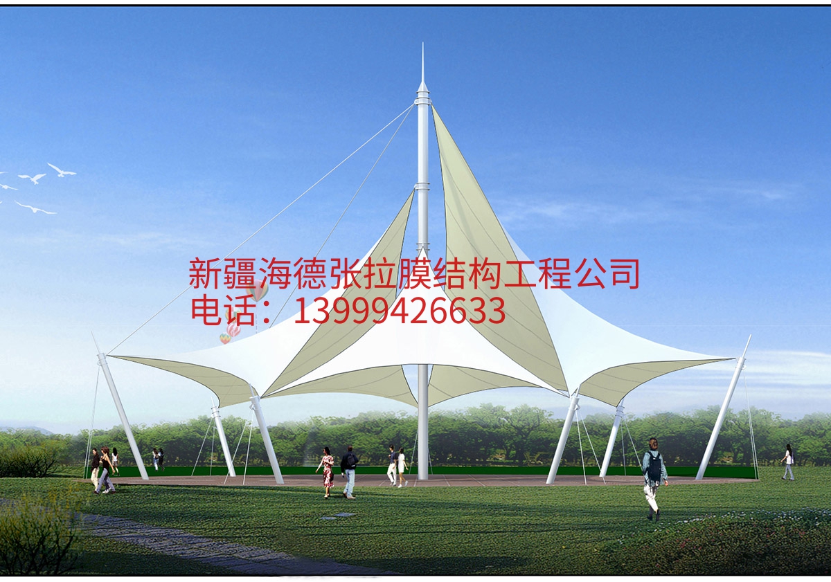 园林景观广场张拉膜经典结构
