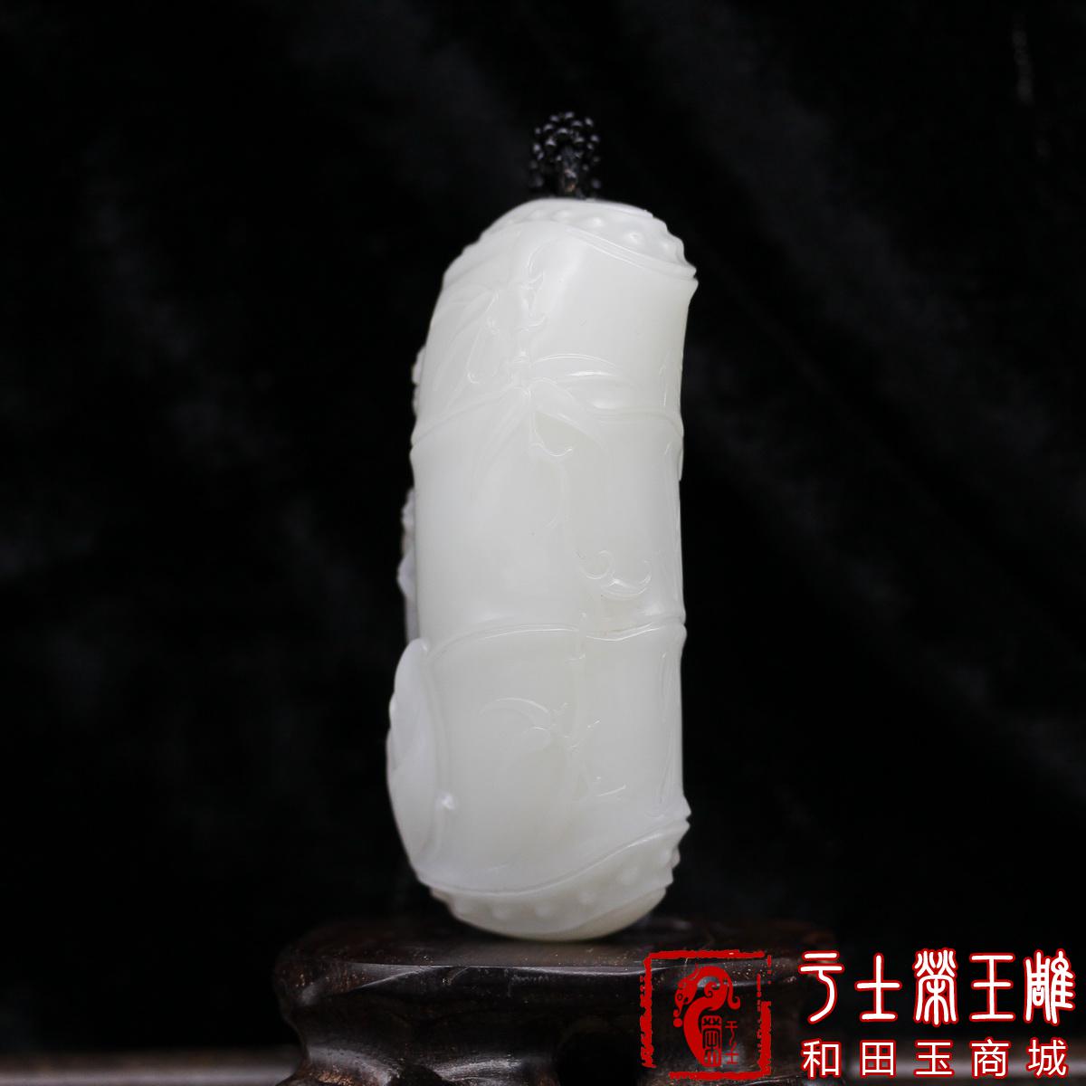 新疆和田玉把玩件作品，编号YSR107知足常乐，187克