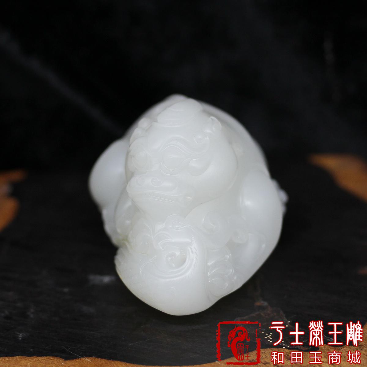 新疆和田玉手饰把玩件作品，编号YSR114招财辟邪，172克