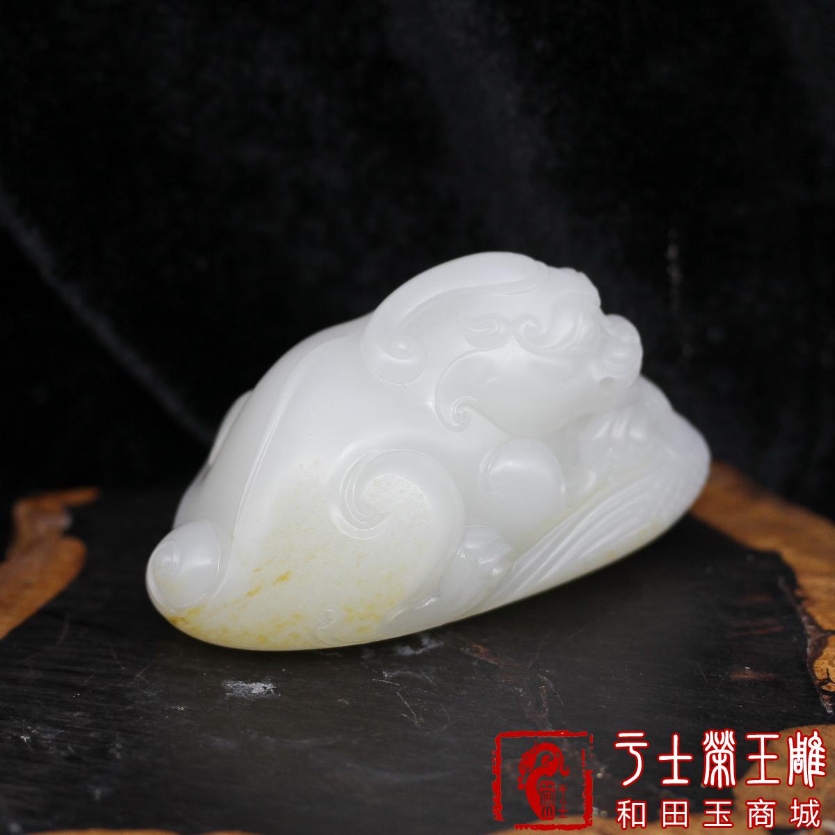 新疆和田玉手饰把玩件作品，编号YSR114招财辟邪，172克