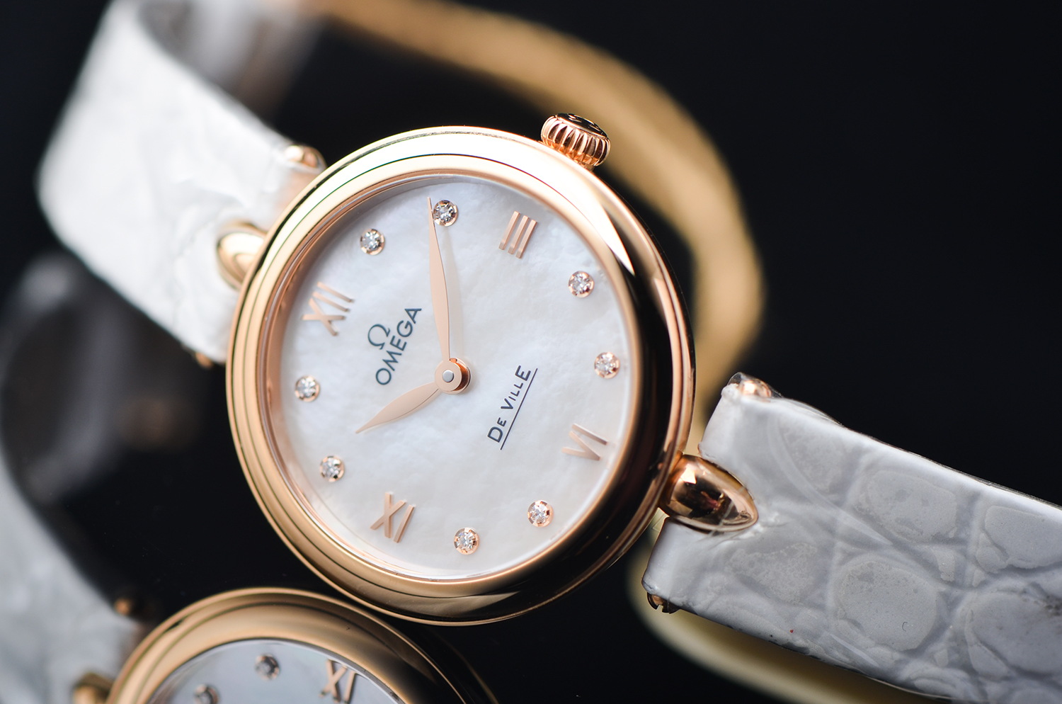 【国行全新】欧米茄碟飞玫瑰金贝母面女表424.53.27.60.55.002