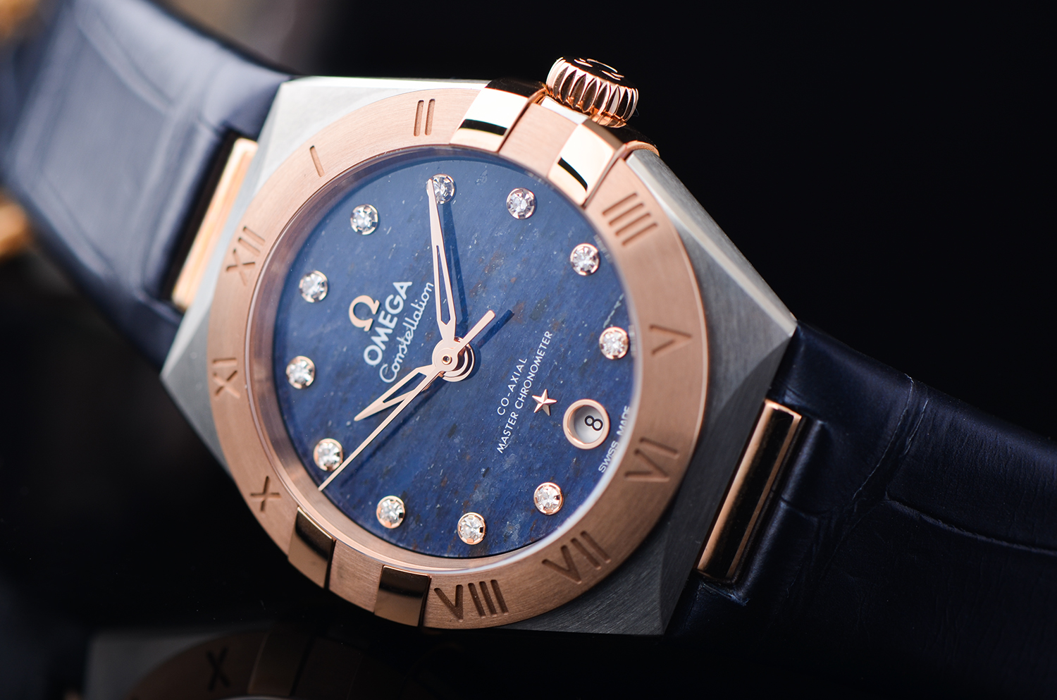 【国行全新】欧米茄星座玫瑰金及钢自动女表131.23.29.20.99.003