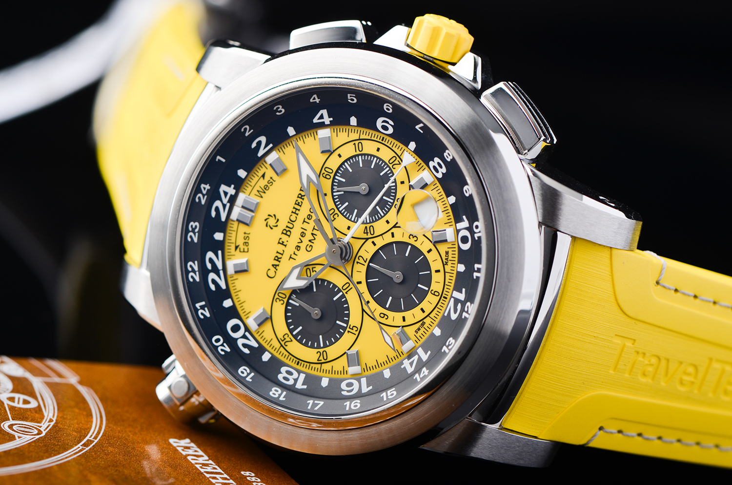 【未使用品】宝齐莱柏拉维三地时计时日历男表00.10620.08.93.01