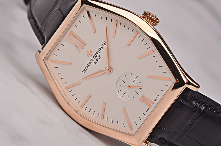 【98新】江诗丹顿马耳他玫瑰金小三针手上链男表82230/000R-9963