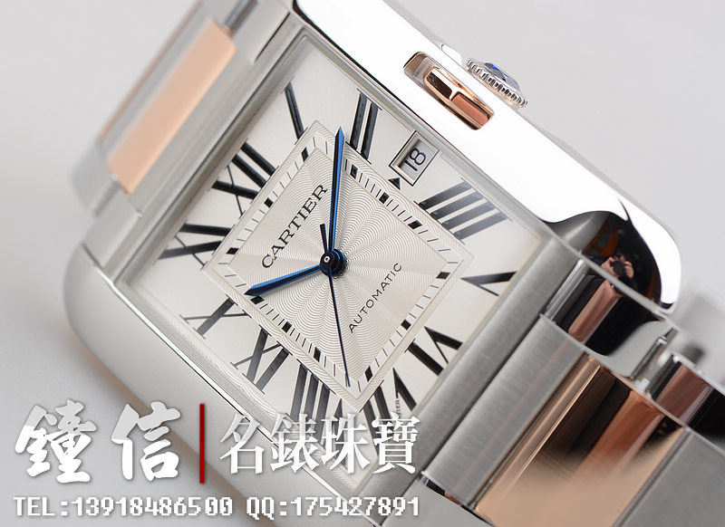 卡地亚坦克新款间金大三针日历w5310006