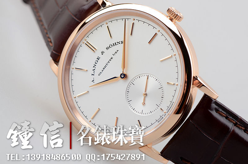 朗格玫瑰金小三针自动机械380.032