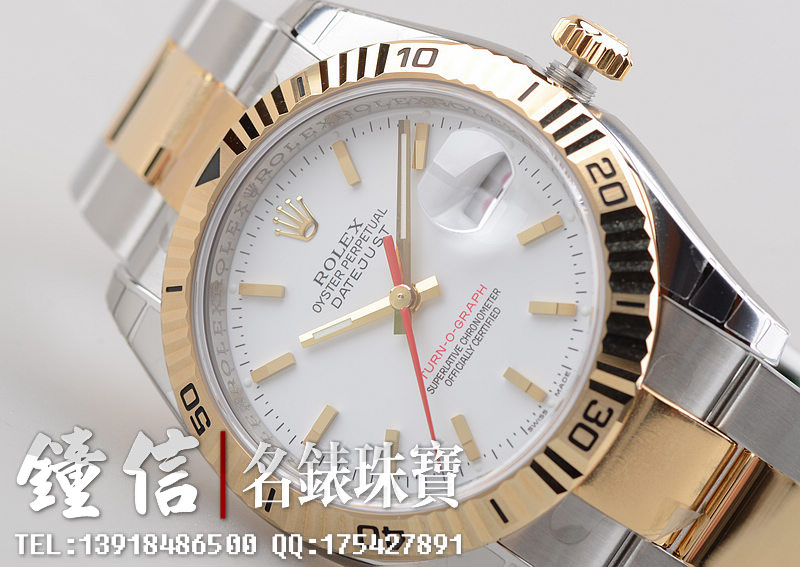 已售出【98新】劳力士白盘条钉刻度三株带116263