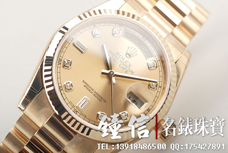 劳力士黄金刻度钻星期日历型118238A
