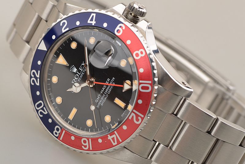 已售出【美品】劳力士Rolex GMT Master百事圈16750自动机械男表 有纸