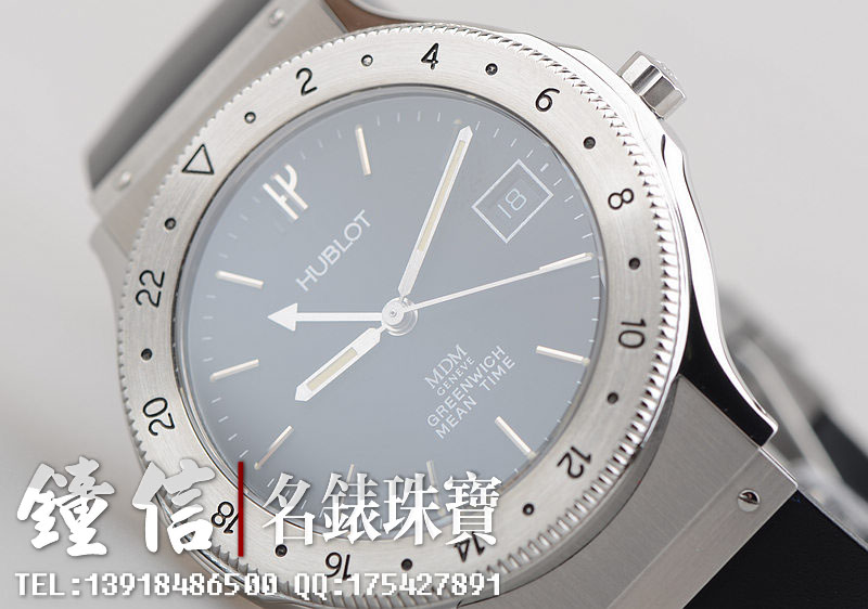 已售出【93新】宇舶MDM系列两地时间自动机械胶带男表