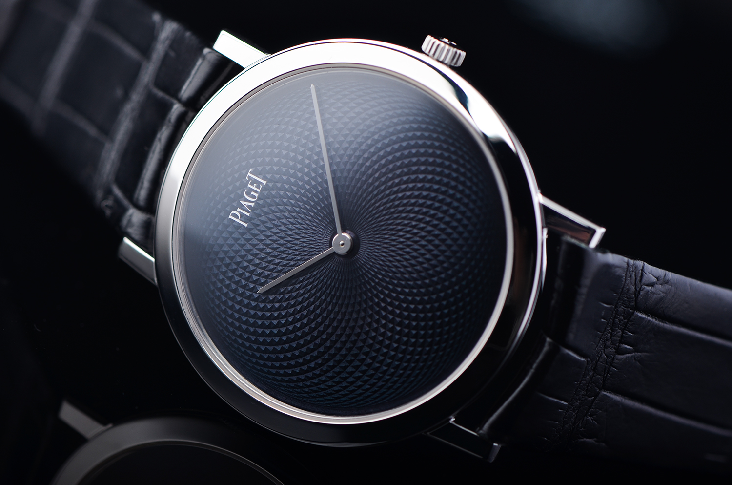 【98新】伯爵ALTIPLANO白金限量珐琅盘超薄手上链男表G0A41206