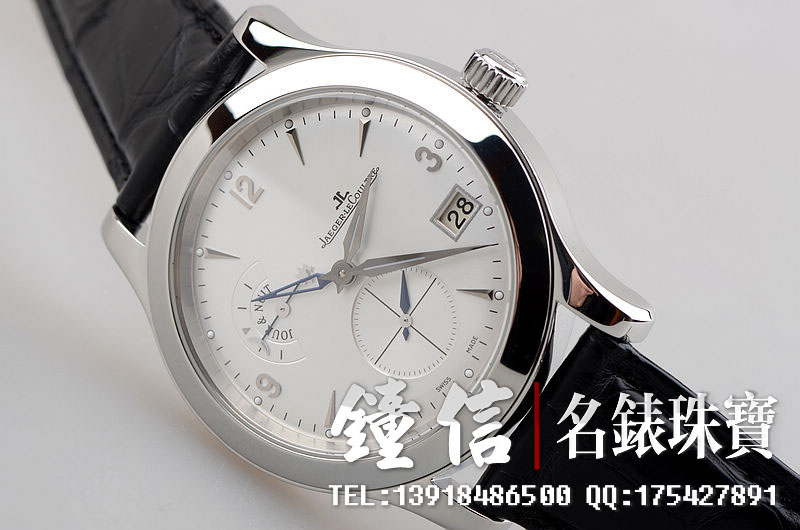 已售出【97新】积家两地时间昼夜显示自动机械皮带男表Q1628420