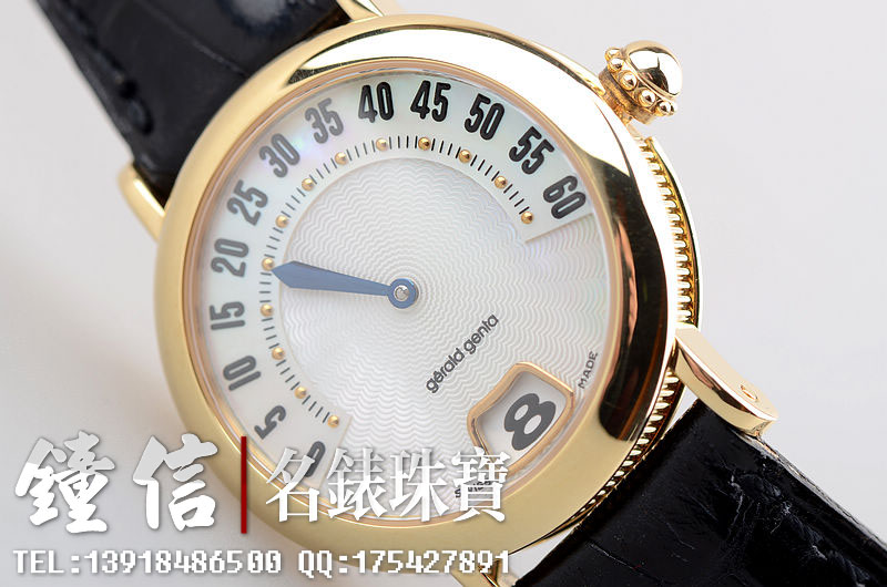 已售出【96新】尊达黄金贝母盘跳时石英皮带28MM女表