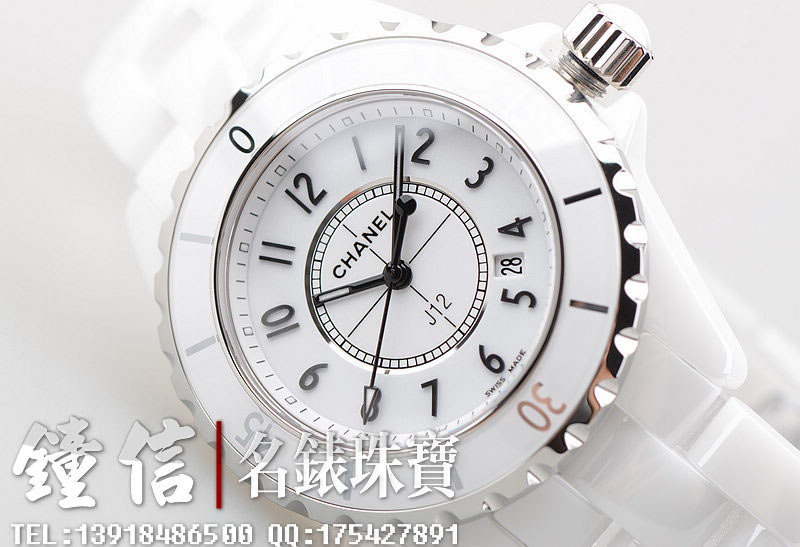 香奈儿J12白色陶瓷石英33MM女表 H0968
